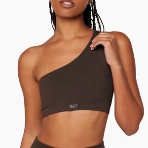 Set Active Sculptflex Ribbed One-Shoulder Bra